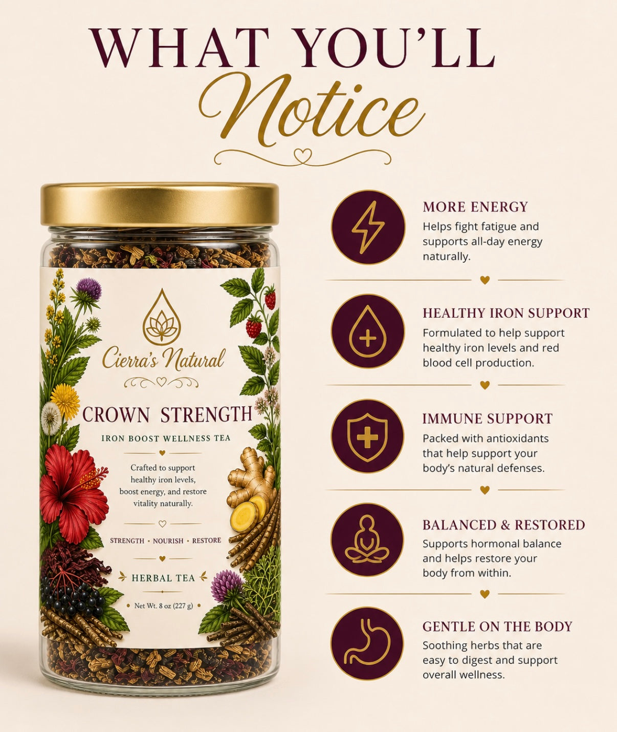 CROWN STRENGTH

Iron Boost Wellness Tea
